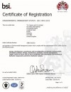 BSI Certificate ISO 14001:2015